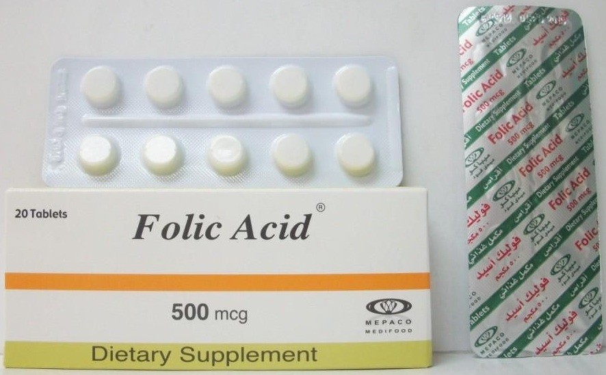 فوليك أسيد أقراص Folic Acid لعلاج تشوهات الجنين والآثار الجانبية