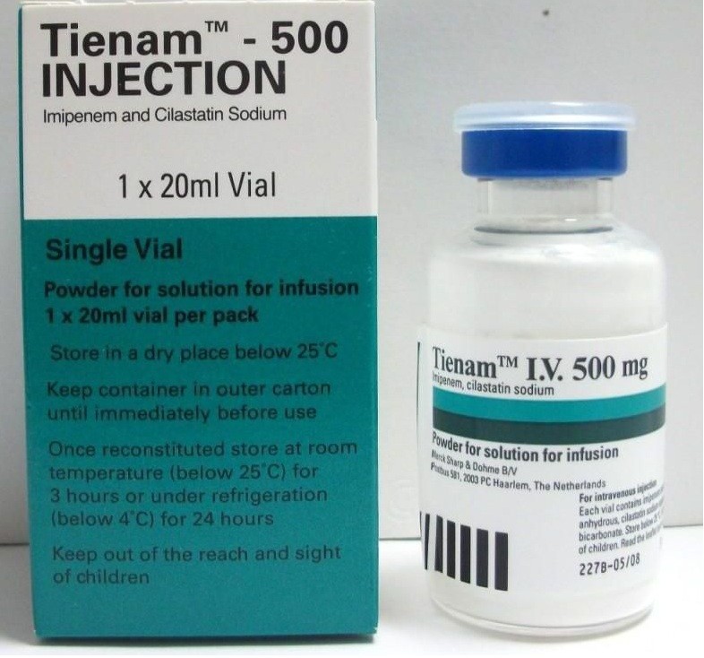 دواء تينام Tienam فيال قاتل للبكتريا والأعراض الجانبية
