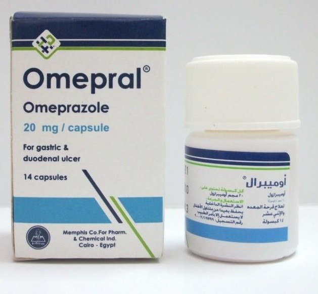 كبسولات أوميبرال Omepral لعلاج الحموضة وقرحة المعدة
