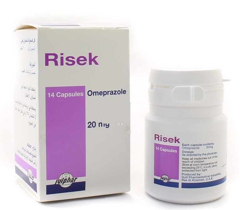 دواء رايسك كبسولات Risek لعلاج قرحة المعدة والجرعة المسموح بها