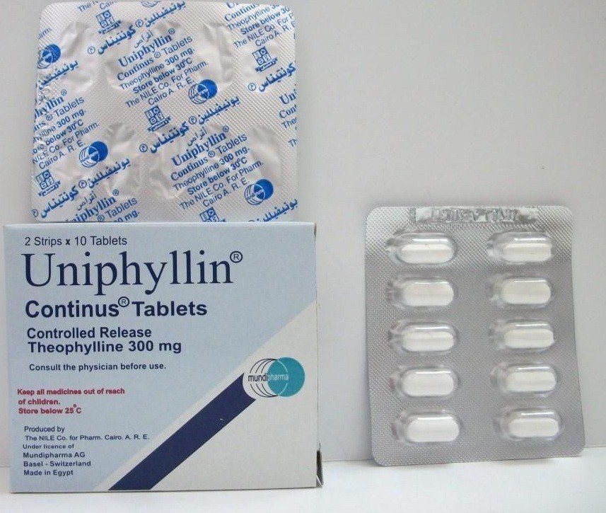 Photo of يونيفيللين Uniphyllin أقراص لعلاج ضيق التنفس والجرعة المطلوبة