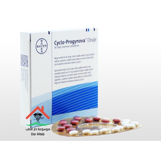 الآثار الجانبية لدواء أقراص cyclo-progynova