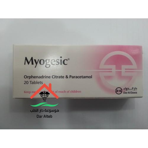 Photo of دواء Myogesic ميوجيسيك مسكن لازالة الام العضلات